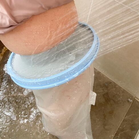 Waterproof Extra Large Leg cast Cover for Shower Adults, Extra Wide Foot Cast Protector Watertight Leg Shower Boot for Plus Size Foot Casts Orthopedic Boots, Toe Bunion Post Surgery Bandage Wrap in Kuwait