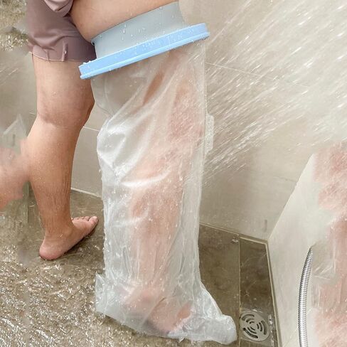 Waterproof Extra Large Leg cast Cover for Shower Adults, Extra Wide Foot Cast Protector Watertight Leg Shower Boot for Plus Size Foot Casts Orthopedic Boots, Toe Bunion Post Surgery Bandage Wrap in Kuwait