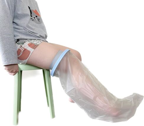 Waterproof Extra Large Leg cast Cover for Shower Adults, Extra Wide Foot Cast Protector Watertight Leg Shower Boot for Plus Size Foot Casts Orthopedic Boots, Toe Bunion Post Surgery Bandage Wrap in Kuwait