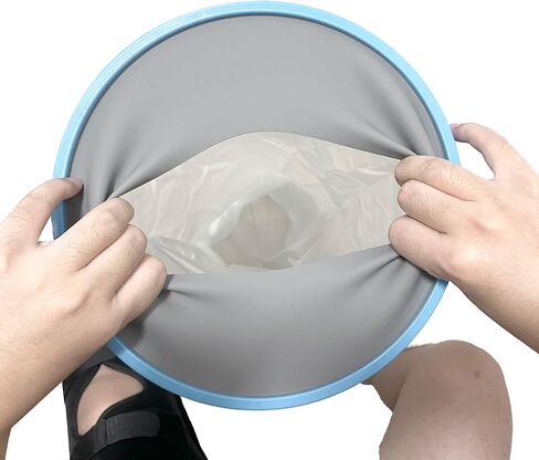 Waterproof Extra Large Leg cast Cover for Shower Adults, Extra Wide Foot Cast Protector Watertight Leg Shower Boot for Plus Size Foot Casts Orthopedic Boots, Toe Bunion Post Surgery Bandage Wrap in Kuwait