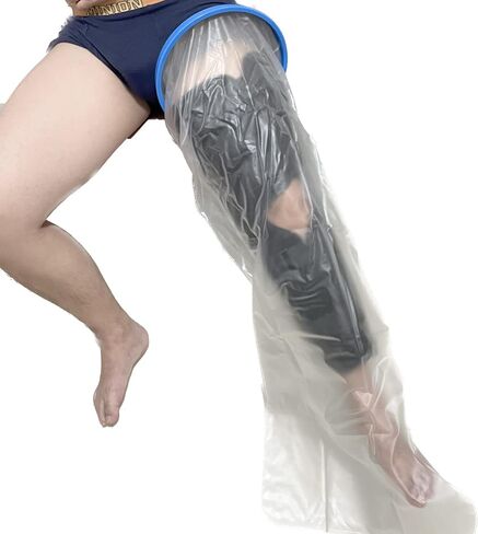 Waterproof Extra Large Leg cast Cover for Shower Adults, Extra Wide Foot Cast Protector Watertight Leg Shower Boot for Plus Size Foot Casts Orthopedic Boots, Toe Bunion Post Surgery Bandage Wrap in Kuwait