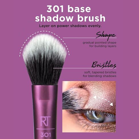 Real Techniques Brow Shaping Set, Spoolie, Tweezers & Brow Brushes, Dual-Ended Tools, For Styling, & Shaping Eyebrows, Get Full, Fluffy Brows, Multiuse Brushes, Cruelty-Free, 3 Piece Set in Saudi Arabia