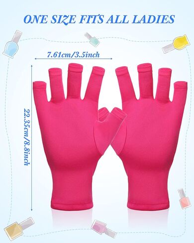 Jeyiour 9 Pairs Anti UV Gloves for Nail Lamp UV Protection Gloves for Nail Professional Gel Manicure Gloves Bulk for Women Girl Cycling Hiking Camping Driving Avoid Skin Damage in Saudi Arabia