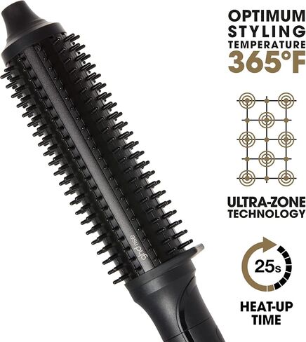 فرشاة شعر ghd Rise Hot Air - فرشاة احترافية لتكثيف الشعر ومجفف شعر، فرشاة تجعيد ساخنة لتجفيف الشعر للحصول على أقصى قدر من الرفع مع مصفف شعر أكثر أمانًا ودرجة حرارة مثالية - أسود in Saudi Arabia