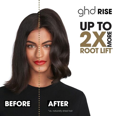 فرشاة شعر ghd Rise Hot Air - فرشاة احترافية لتكثيف الشعر ومجفف شعر، فرشاة تجعيد ساخنة لتجفيف الشعر للحصول على أقصى قدر من الرفع مع مصفف شعر أكثر أمانًا ودرجة حرارة مثالية - أسود in Saudi Arabia