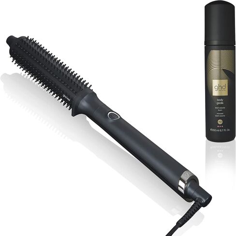 ghd Rise Hot Air Hair Brush ― Professional Volumizing Hair Brush Blow Dryer, Hot Curling Brush to Dry Hair for Maximum Lift with Safer-for-Hair Styler Optimum Temperature ― Black in Saudi Arabia