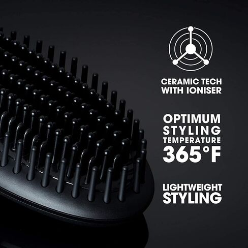 ghd Rise Hot Air Hair Brush ― Professional Volumizing Hair Brush Blow Dryer, Hot Curling Brush to Dry Hair for Maximum Lift with Safer-for-Hair Styler Optimum Temperature ― Black in Saudi Arabia