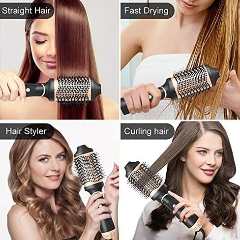 6 in 1 Hair Dryer Brush and Volumizer, Detachable Styler, One-Step Hot Air for Straightening Curling Drying Combing Styling in Saudi Arabia