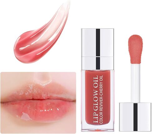 6ml Hydrating Lip Glow Oil, Transparent Plumping Lip Gloss, Moisturizing Lip Oil Gloss Lip Oil Tinted for Lip Care and Dry Lips (007# Raspberry) in Kuwait