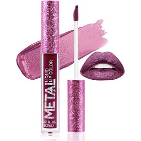 Boobeen Metallic Liquid Lipsticks Matte Lips Lipstick Pearl Glitter Lip Gloss High Pigment Long Lasting Nonstick Lip Glaze Makeup for Women and Girls
