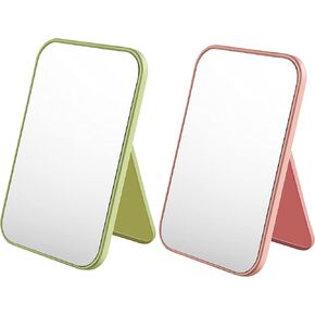 مرآة مكياج سطح المكتب من بونبون، مرآة مكياج قابلة للطي على سطح الطاولة، صغيرة الحجم مع حامل للطاولة والحمام والمكتب وغرفة النوم، قطعتان in Kuwait