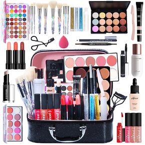 80 Colors All-in-one Holiday Make up Gift Set | Makeup Kit for Women Full Kit Essential Starter Bundle Include Eyeshadow Palette Lipstick Blush Concealer Face Powder Mascara Lipgloss Brush