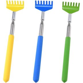 Back Scratchers for Adults Extendable, 26" Stainless Steel Telescoping Back Scratchers for Men and Women, with Carry Bag Portable (Blue + Green + Yellow, 8-26inches) in Saudi Arabia