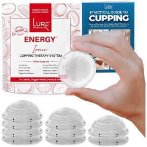 LURE Essentials Chakra Cupping Therapy Set for Myofascial, Trigger Point, Back Pain, Muscle and Joint Pain