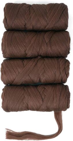 100% Brazilian Wool Hair Acrylic Yarn For African Hair Jumbo Braids/Senegalese Twist/Faux Locs/Wraps/Dreadlocks (1Roll, Natural Black) in Saudi Arabia