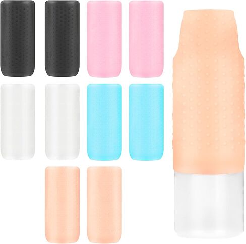 يوسوني ملحقات قابلة لاعادة الاستخدام من السيليكون المرن لمستلزمات النظافة ذات الحجم القياسي والسفر وشنطة السفر والامتعة المحمولة. (10 قطع)، متعدد الالوان، غطاء ذكي, متعدد الألوان, غطاء ذكي in Kuwait