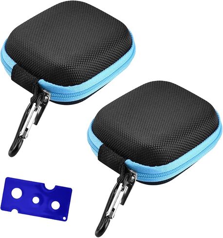 Essential Oil Storage Case 2pcs Mini Essential Oil Carrying Cases 5ml Essential Oil Key Chain Essential Oil Bottle Rack Container Organizer Container for Travel (Blue) in Saudi Arabia