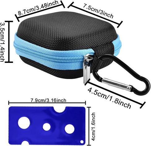 Essential Oil Storage Case 2pcs Mini Essential Oil Carrying Cases 5ml Essential Oil Key Chain Essential Oil Bottle Rack Container Organizer Container for Travel (Blue) in Saudi Arabia