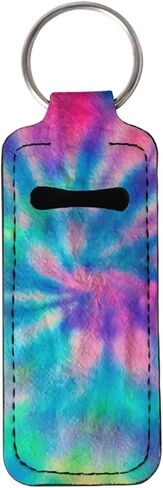 حامل سلسلة مفاتيح بأكمام أحمر الشفاه من COEQINE مع نمط كسل لطيف وعيدان شفاه مرنة وحامل سلسلة مفاتيح وحقيبة بلسم الشفاه للنساء والفتيات in Kuwait