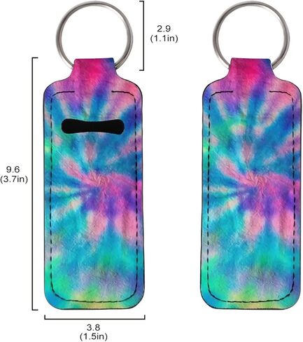 حامل سلسلة مفاتيح بأكمام أحمر الشفاه من COEQINE مع نمط كسل لطيف وعيدان شفاه مرنة وحامل سلسلة مفاتيح وحقيبة بلسم الشفاه للنساء والفتيات in Kuwait