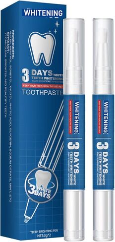 قلم تبييض الأسنان، عبوتين من جل علاجات تبييض الأسنان، فعال وغير مؤلم، لا يسبب حساسية، مناسب للسفر، سهل الاستخدام، ابتسامة بيضاء جميلة، نكهة النعناع الطبيعية in Kuwait