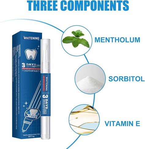 قلم تبييض الأسنان، عبوتين من جل علاجات تبييض الأسنان، فعال وغير مؤلم، لا يسبب حساسية، مناسب للسفر، سهل الاستخدام، ابتسامة بيضاء جميلة، نكهة النعناع الطبيعية in Kuwait