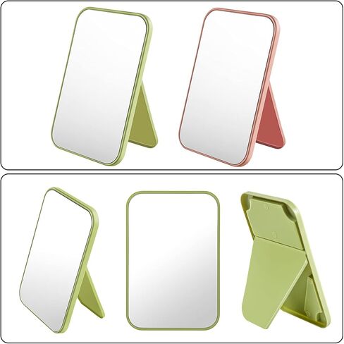 مرآة مكياج سطح المكتب من بونبون، مرآة مكياج قابلة للطي على سطح الطاولة، صغيرة الحجم مع حامل للطاولة والحمام والمكتب وغرفة النوم، قطعتان in Kuwait