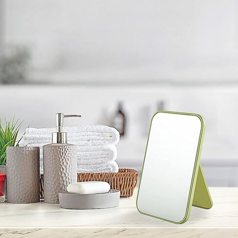 مرآة مكياج سطح المكتب من بونبون، مرآة مكياج قابلة للطي على سطح الطاولة، صغيرة الحجم مع حامل للطاولة والحمام والمكتب وغرفة النوم، قطعتان in Kuwait