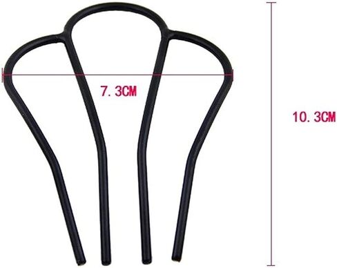 Premium Metal Hair Side Combs - 2-Piece Set | Black Color - Hair Combs for Women Accessories | Hair Fork Clip, Side Hair Comb, French Twist Tool in Saudi Arabia