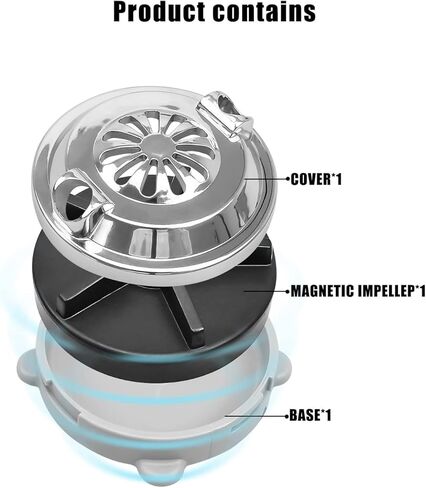 EMIHO BF-004 Magnetic Jet Motor Head 4 Pin Fit for Luraco Jet Motor Pedicure SPA Chair Part Includes Propeller and Cap, Silver in Saudi Arabia