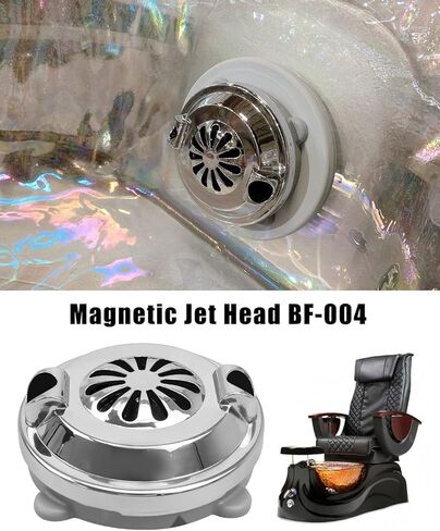EMIHO BF-004 Magnetic Jet Motor Head 4 Pin Fit for Luraco Jet Motor Pedicure SPA Chair Part Includes Propeller and Cap, Silver in Saudi Arabia