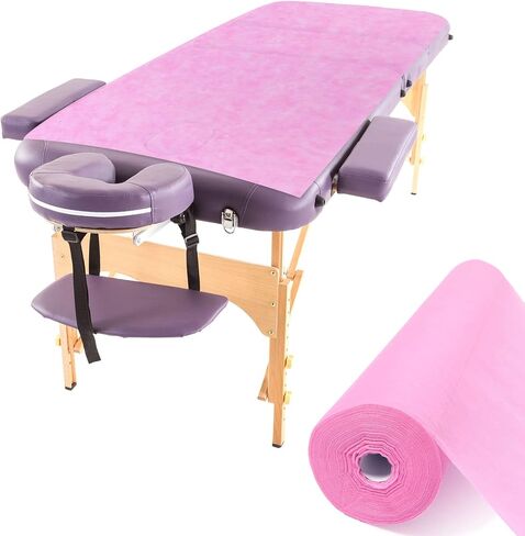 Buryeah 1 Roll 50 Pieces Disposable Non Woven Bed Sheets Massage Table Sheets Lash Bed Cover for Spa, Tattoo, Beauty Salon, Hotels, 32 x 71 Inch(Black) in Saudi Arabia