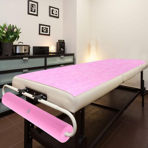 Buryeah 1 Roll 50 Pieces Disposable Non Woven Bed Sheets Massage Table Sheets Lash Bed Cover for Spa, Tattoo, Beauty Salon, Hotels, 32 x 71 Inch(Black) in Saudi Arabia