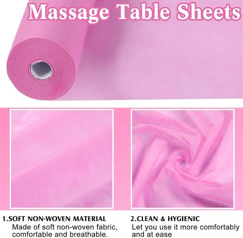 Buryeah 1 Roll 50 Pieces Disposable Non Woven Bed Sheets Massage Table Sheets Lash Bed Cover for Spa, Tattoo, Beauty Salon, Hotels, 32 x 71 Inch(Black) in Saudi Arabia