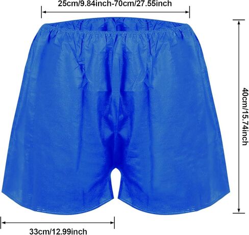 Ujuuu 50 جهاز كمبيوتر شخصى المهنية صالون الرجال الملاكم السراويل المتاح الرجال السراويل الملابس الداخلية سوبر سميكة الأزرق المتاح الذكور الملاكم السراويل الذكور القابل للتصرف سبا الملابس الداخلية الملاكم للتدليك الدباغة، الأزرق in Kuwait