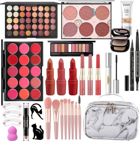 MISS ROSE M All In One Makeup Kit, Makeup Kit for Women Full Kit,Multipurpose Women's Cosmetics Set,Beginners and Professionals Alike,Easy to Carry(DLS-White) in Saudi Arabia