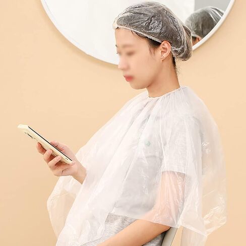 50 قطعة من أيه بي كرو رداء ملون للشعر للاستعمال مرة واحدة مقاوم للماء وصبغ الشعر قصير مشط للمكياج من الرأس مريلة بيوتي صالون سموك للعملاء، شامبو تبييض مصفف الشعر 99.8 سم in Kuwait