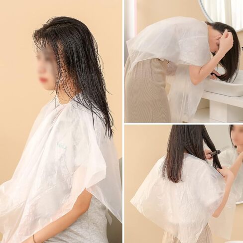 50 قطعة من أيه بي كرو رداء ملون للشعر للاستعمال مرة واحدة مقاوم للماء وصبغ الشعر قصير مشط للمكياج من الرأس مريلة بيوتي صالون سموك للعملاء، شامبو تبييض مصفف الشعر 99.8 سم in Kuwait