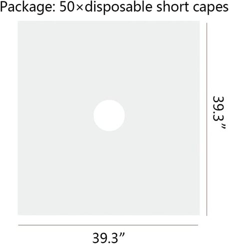 50 قطعة من أيه بي كرو رداء ملون للشعر للاستعمال مرة واحدة مقاوم للماء وصبغ الشعر قصير مشط للمكياج من الرأس مريلة بيوتي صالون سموك للعملاء، شامبو تبييض مصفف الشعر 99.8 سم in Kuwait