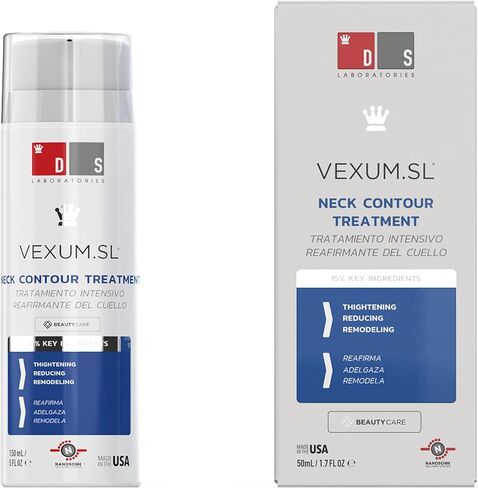 كريم Vexum.SL لشد الرقبة من DS لابراتوريز - كريم لتقليل الذقن المزدوجة، كريم شد وشد الرقبة وتنعيمه، خالٍ من البارابين (50 مل) in Kuwait