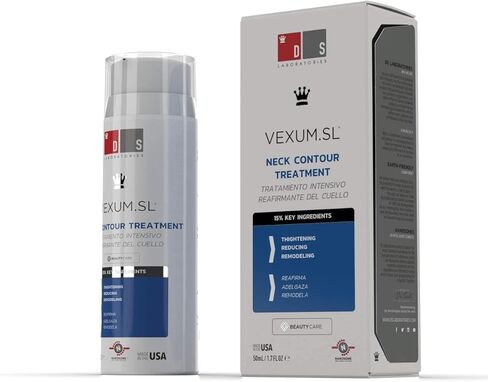 كريم Vexum.SL لشد الرقبة من DS لابراتوريز - كريم لتقليل الذقن المزدوجة، كريم شد وشد الرقبة وتنعيمه، خالٍ من البارابين (50 مل) in Kuwait