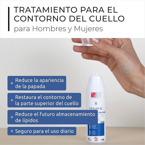 كريم Vexum.SL لشد الرقبة من DS لابراتوريز - كريم لتقليل الذقن المزدوجة، كريم شد وشد الرقبة وتنعيمه، خالٍ من البارابين (50 مل) in Kuwait