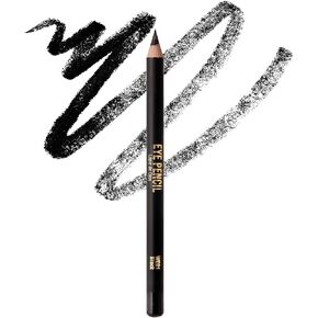 KISS NEW YORK Professional Slim Eye Pencil, Creamy Soft Eye Liner, Smooth Long-Lasting Rich Eyeline Color, Natural Eye Makeup, Water-Resistant (Black)