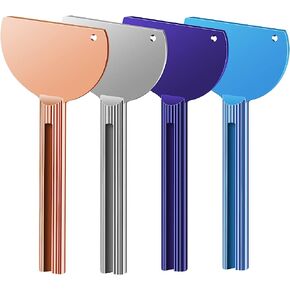 sansheng 4PCS Toothpaste Squeezer,Tube Squeezer, Metal Tube Presser Tube Roller Tube Wringer Keys Dispenser Roller for Toothpaste Cosmetic Oil Cream Paint Squeezer(4 Color)