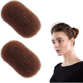 2 Pcs Charming Bump It Up Volume Inserts Hair Comb Do Beehive Hair Style Tool Hair Pads, Do Beehive Hair Base Styling Clip Accessories for Women Lady Girl (Black and Brown)