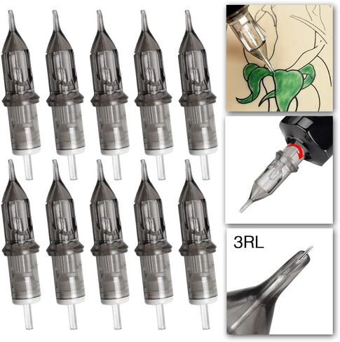 Tattoo Cartridge Needles, ATOMUS 20pcs 1RL 3RL 5RL 7RL 9RL 11RL Round Liner Disposable Sterilized Tattoo Needlefor Pen Rotary Machine Tattoo Supplies (20pcs 11RL) in Kuwait