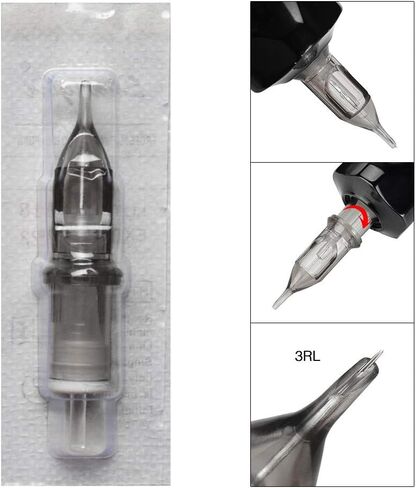 Tattoo Cartridge Needles, ATOMUS 20pcs 1RL 3RL 5RL 7RL 9RL 11RL Round Liner Disposable Sterilized Tattoo Needlefor Pen Rotary Machine Tattoo Supplies (20pcs 11RL) in Kuwait