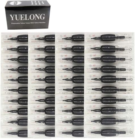 Yuelong 40PCS Needles and Tubes Combo 25mm 7RS Disposable Tube with Needles (1207RS) in Kuwait