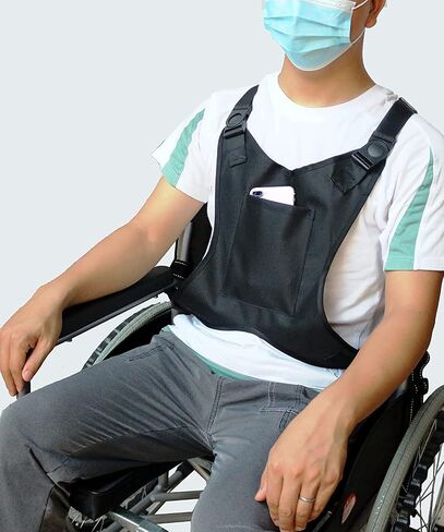 Wheelchair Seatbelt Belt Restraints Straps - KELBBO Safety Belt for Elderly Patients Care Safety Harness Chair Waist Lap Strap for Elderly (Vest Design) in Saudi Arabia