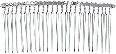 3 Pcs Twist Wire Silver Hair Combs Wedding Bridal Veil Accessory Crafts 4 Inch in Saudi Arabia